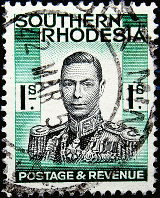Родезия Южная 1937 год . Король Георг VI . 1 s . (2)